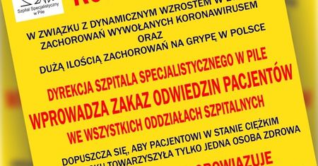 Szpital w Pile wprowadził zakaz odwiedzin