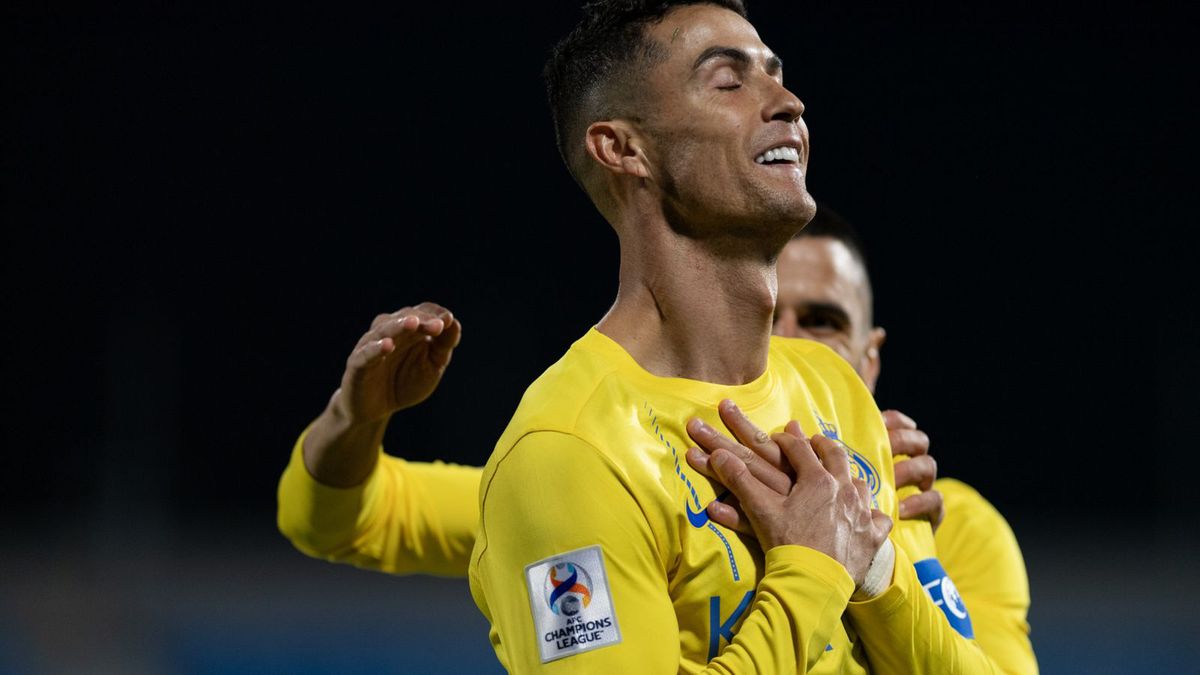 Na zdjęciu: radość Cristiano Ronaldo  (Al-Nassr) po golu z Al-Fayha