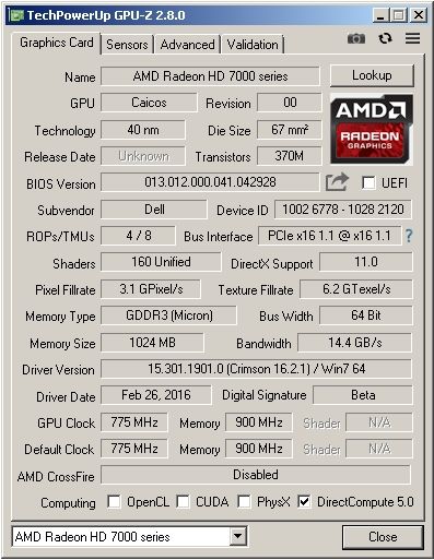 HD 7470 @ GPU-Z.