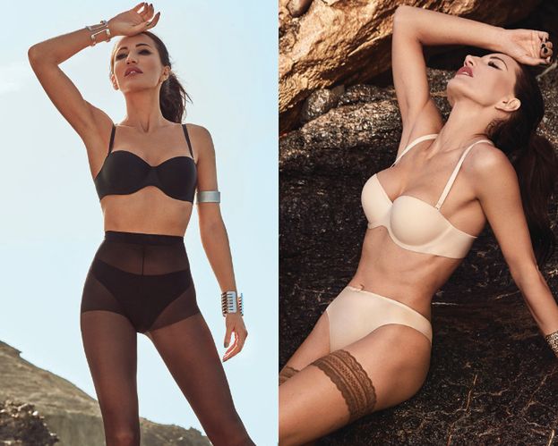 Steczkowska w bieliźnie leży na skałach 