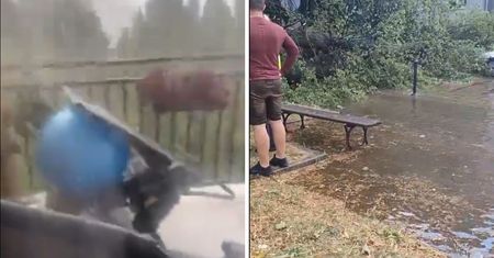 Superkomórka burzowa nad Mielcem. Połamane drzewa, uszkodzone auta