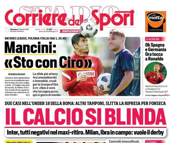 Niedzielna okładka "Corriere dello Sport"