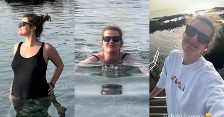 Zofia Zborowska relacjonuje hiszpańskie wczasy. Ciężarna aktorka pokazała, jak pluska się w morzu (ZDJĘCIA)