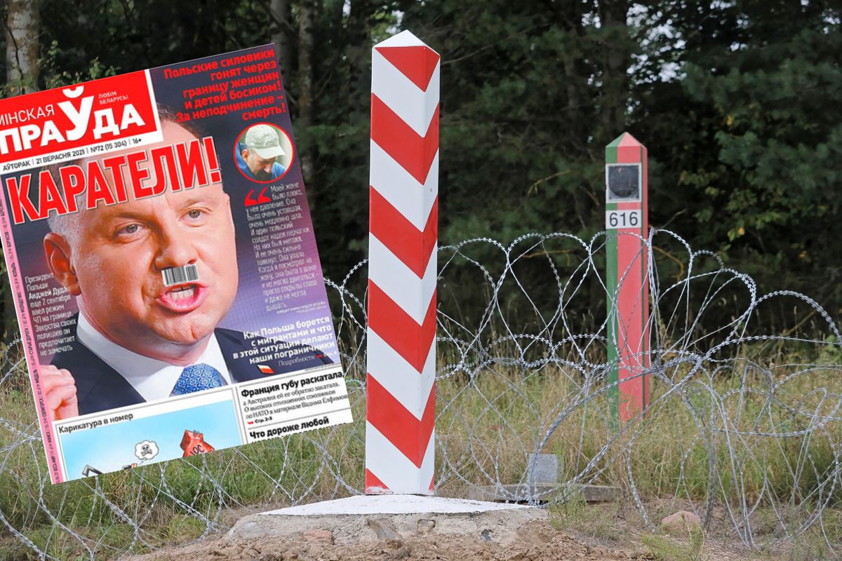 Andrzej Duda z wąsami Hitlera. Białoruskie media drwią z polskiego prezydenta 
