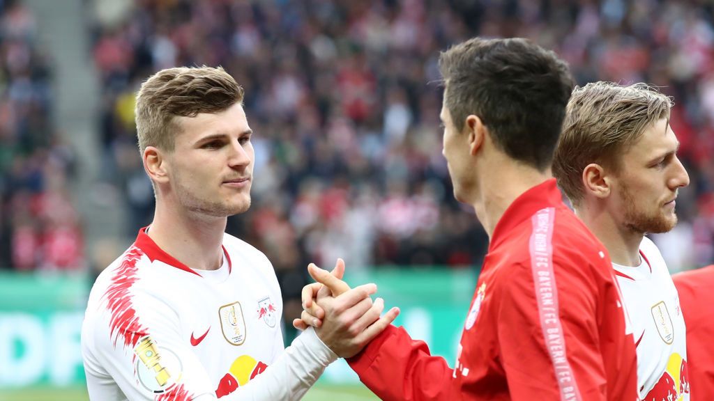 Zdjęcie okładkowe artykułu: Getty Images / Alex Grimm/Bongarts / Na zdjęciu: Timo Werner i Robert Lewandowski