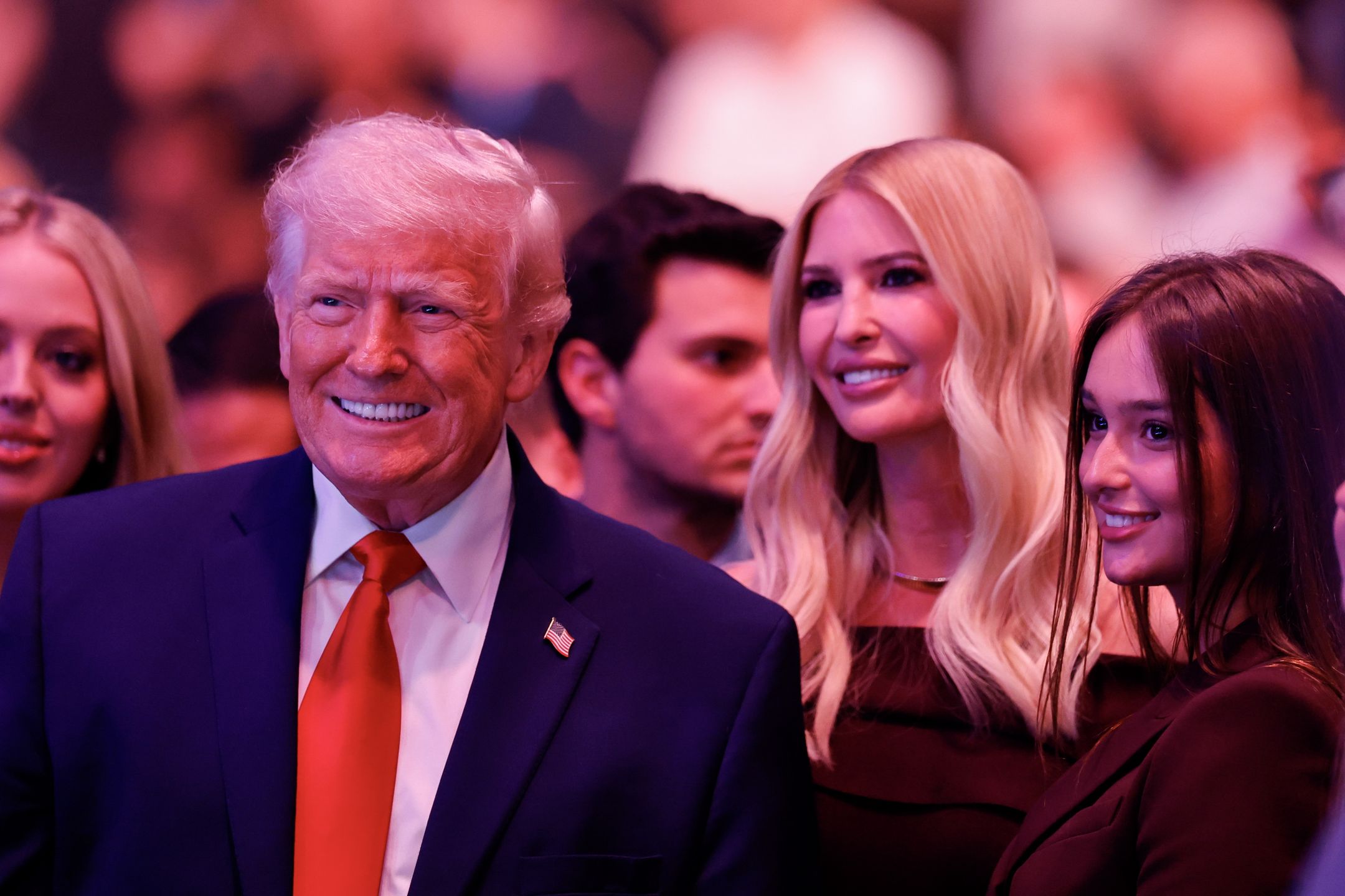 Donald Trump, Ivanka Trump i wnuczka Arabella Kushner 