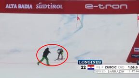 Alpejski Puchar Świata. Centymetry od tragedii. Zubcić prawie wjechał w pracownika (wideo)
