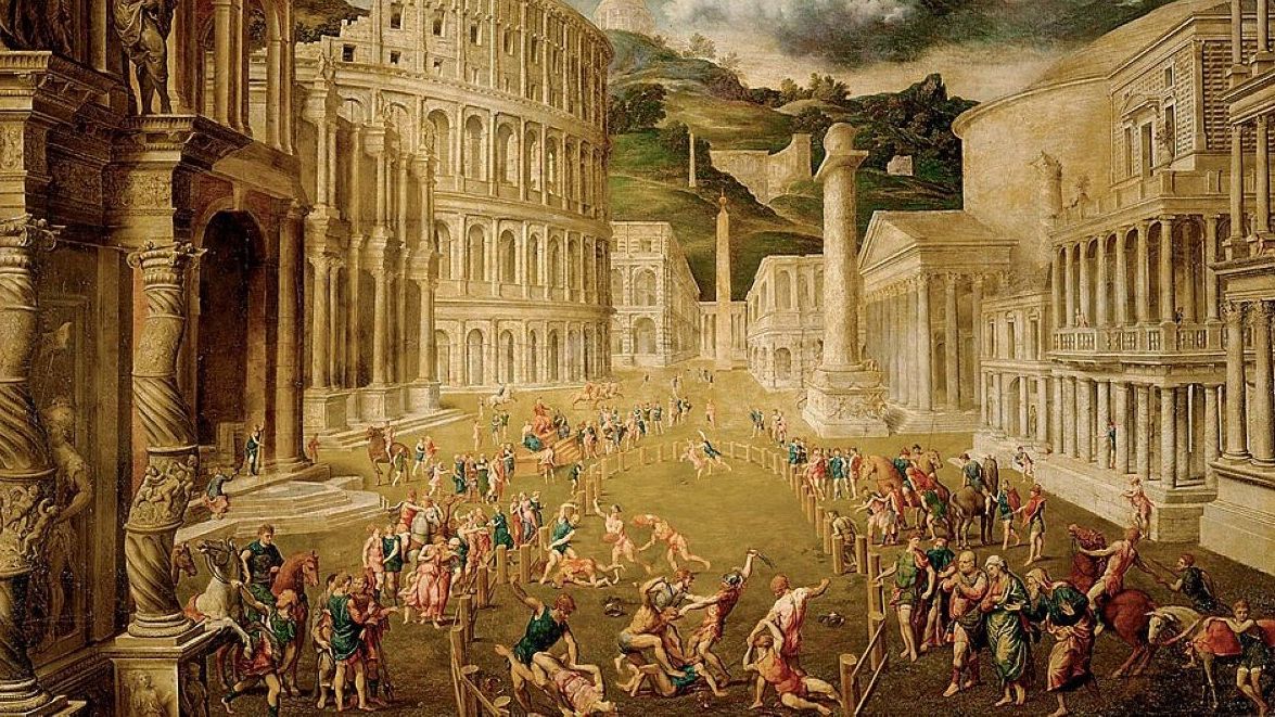 Paris Bordone, „Walka gladiatorów”, XVI w.