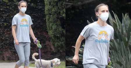 Bezpretensjonalna Natalie Portman wyprowadza psa, po którym sprzątnęła nieczystości (ZDJĘCIA)