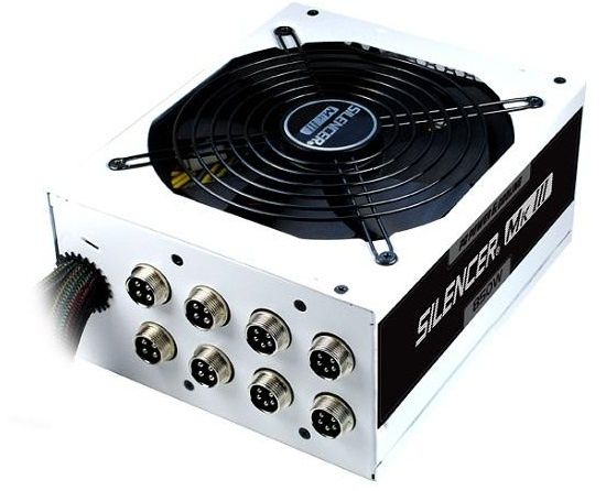 PC Power &amp; Cooling Silencer Mk III 850 W zasilacz zdjęcie złącza okablowanie