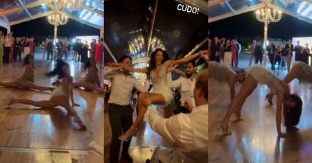 Odziana w mini Roksana Węgiel wykonuje sensualny taniec dla Kevina Mgleja. Ładna choreografia? (ZDJĘCIA)