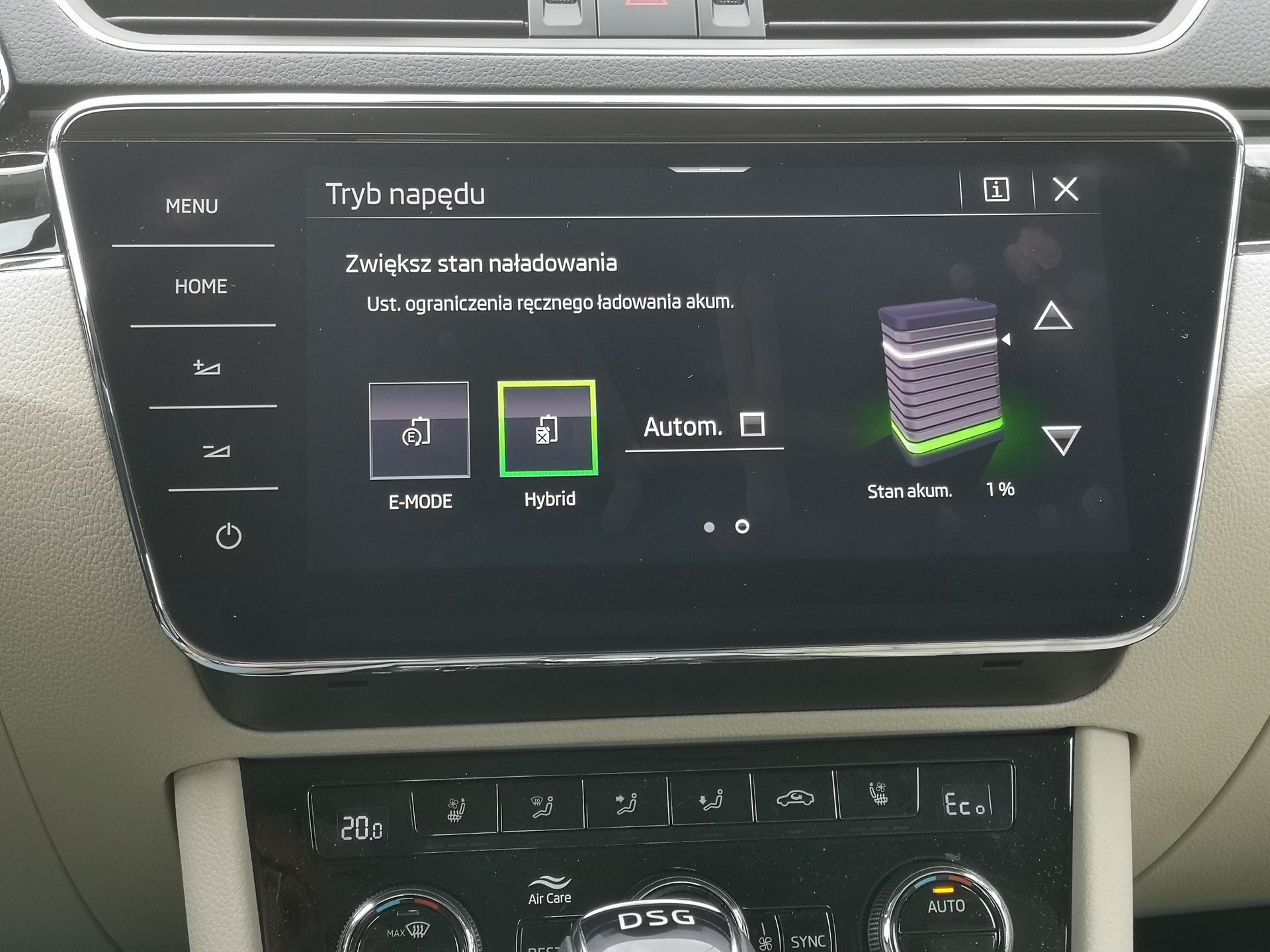 Skoda Superb iV: Systemy zarządzania energią oraz wsparcia kierowcy 13