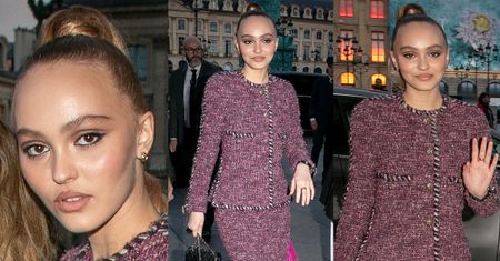 Kobieca Lily-Rose Depp pędzi na promocję zegarków Chanel
