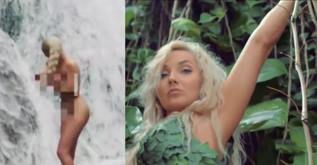 NAGA CLEO w nowym teledysku pręży się przed wodospadem! (FOTO)
