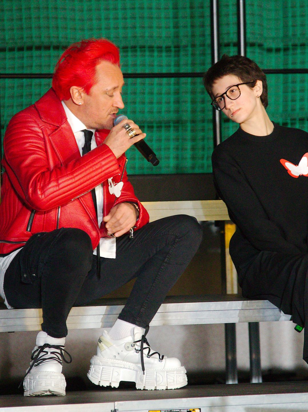 Michał Wiśniewski z córką Etiennette