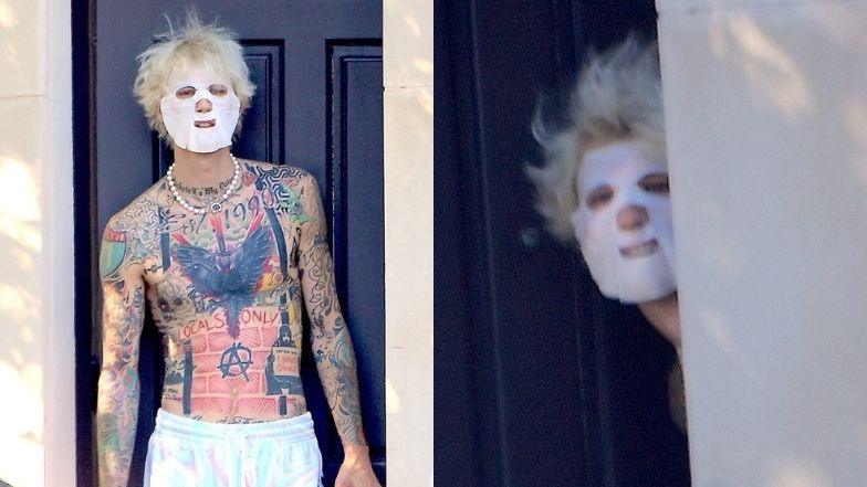 Machine Gun Kelly straszy maseczką w płachcie