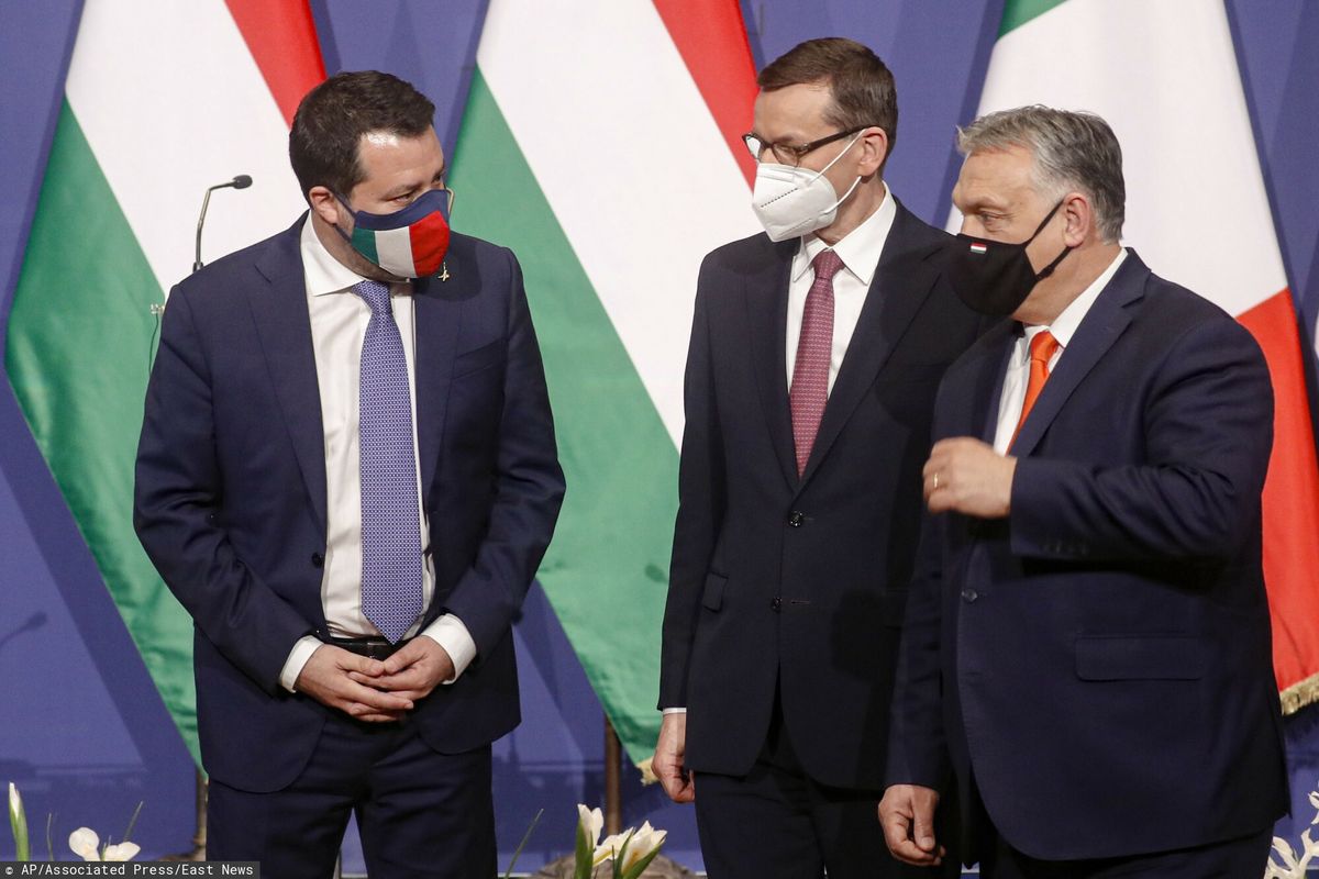 Matteo Salvini, Mateusz Morawiecki oraz Wiktor Orban (zdj. arch.)