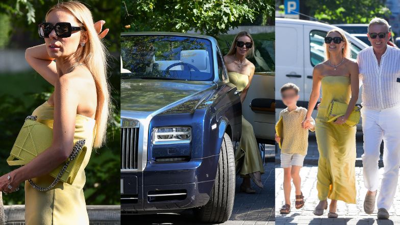 Izabela Janachowska z mężem i z synkiem