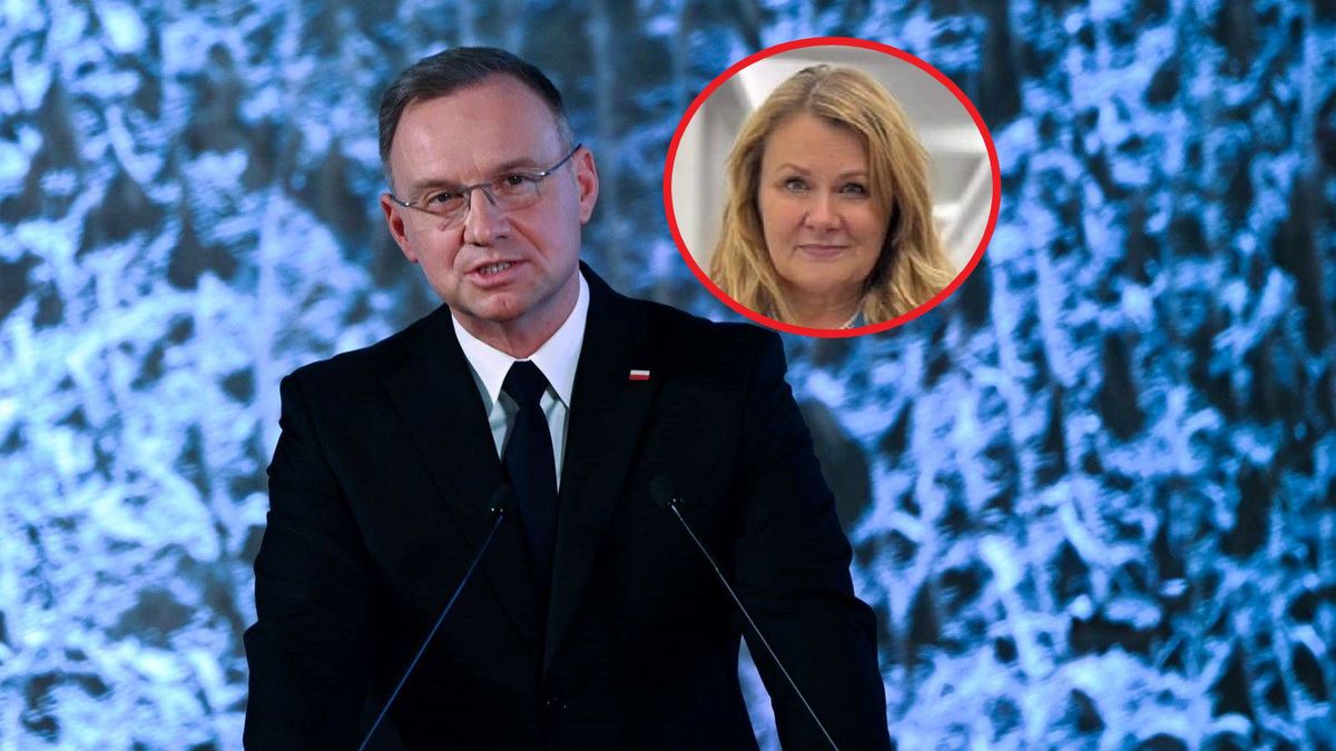 Getty Images / Artur Widak/NurPhoto via Getty Images/Facebook Katarzyna Piekarska / Na dużym zdjęciu Andrzej Duda, na małym Katarzyna Piekarska