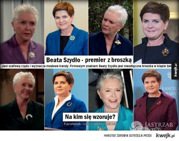 Beata Szydło jak Stephanie Forrester z "Mody na sukces"