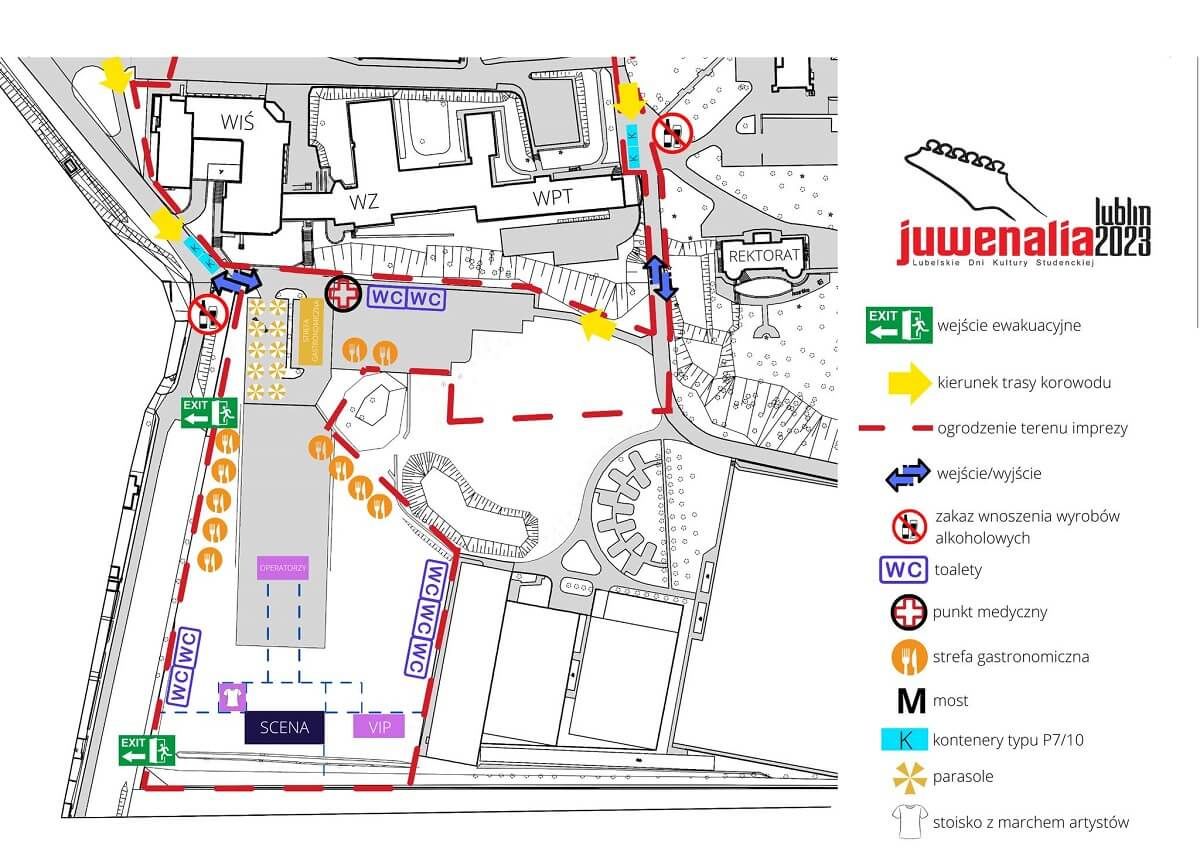 Juwenalia 2023 Lublin - mapa orientacyjna