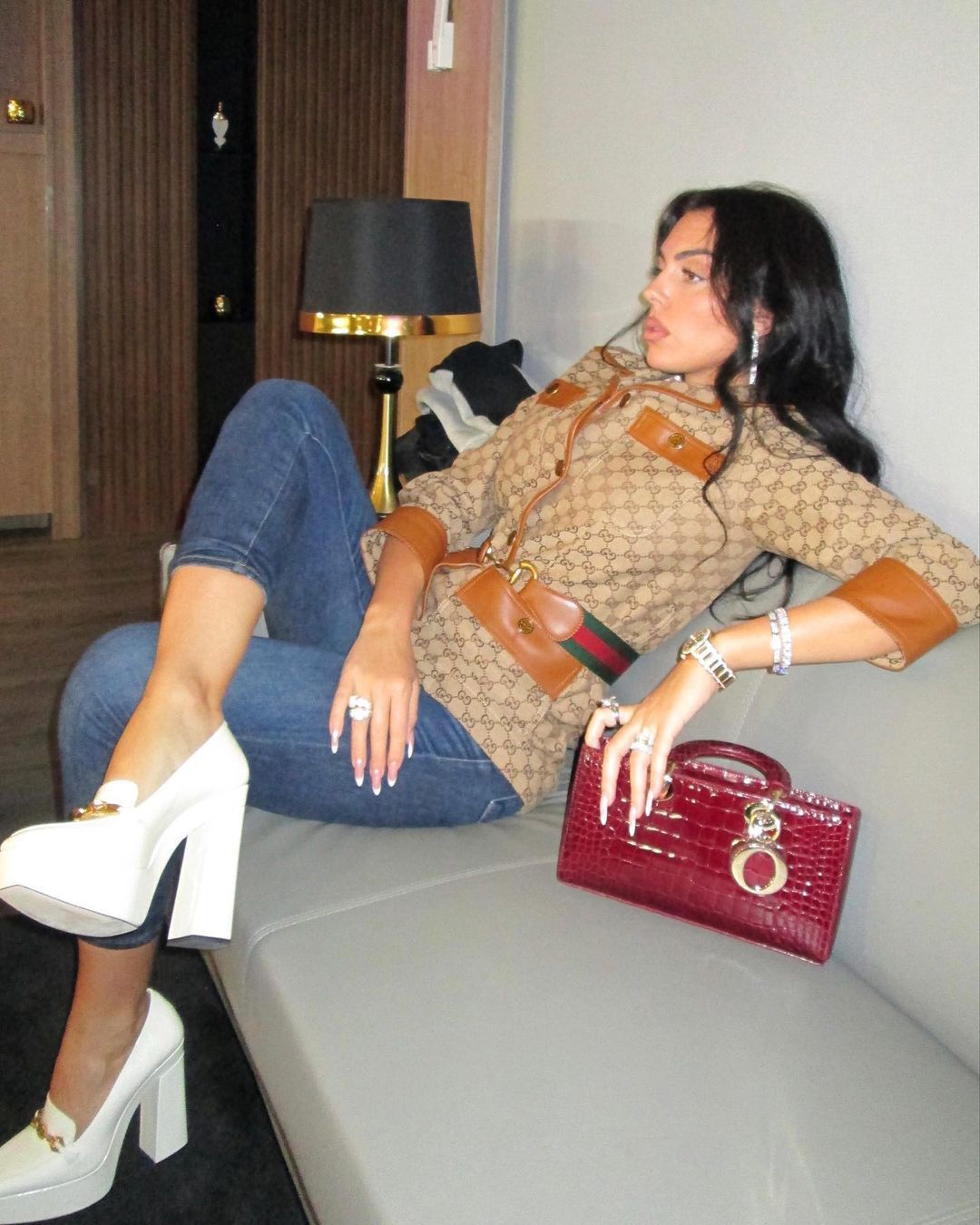 Georgina Rodriguez surrounded by luxury
