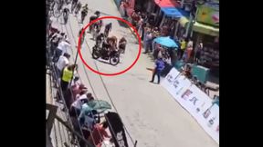 Szokujące sceny. Policjant nagle zajechał drogę kolarzom