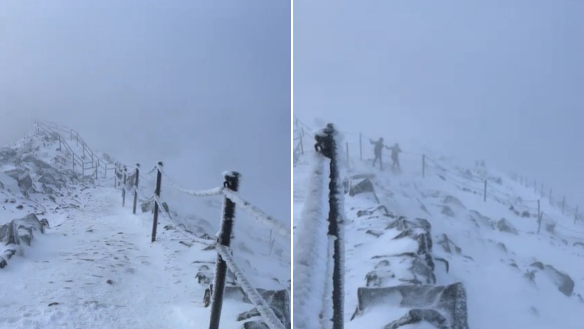 Pokazał nagranie ze Śnieżki