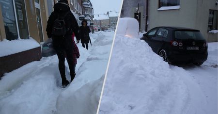Polskie miasto zasypane. Metr śniegu, drogi sparaliżowane