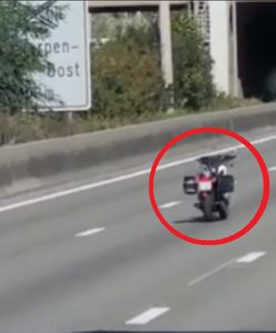 Motocykl pędził po autostradzie bez kierowcy. Szokujący widok w Antwerpii