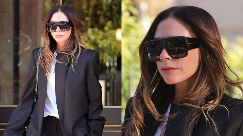 Wygładzona Victoria Beckham wyłania się z hotelu
