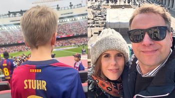 RZADKI WIDOK: Maciej Stuhr zabrał syna na mecz FC Barcelony. 10-letni Tadeusz upodobnił się do taty? (FOTO)