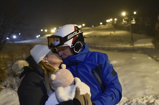 Jacek Kurski z żoną i córką w Zakopanem