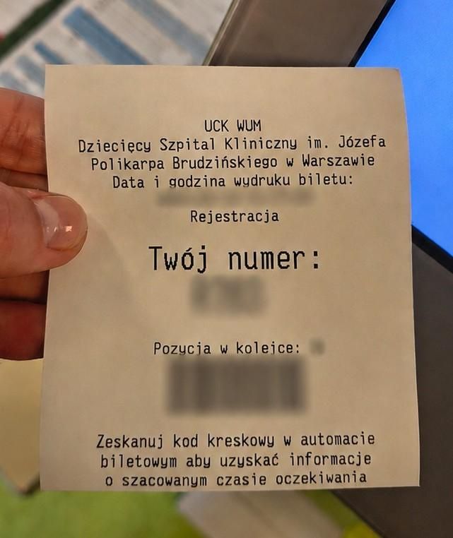 Pobrany numerek 