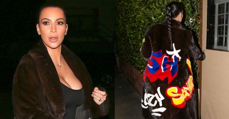Kim w ogromnym futrze z kolekcji Kanye Westa... (ZDJĘCIA)