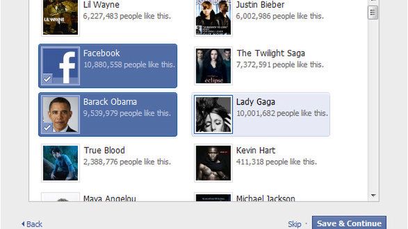Facebook rekomenduje strony 1