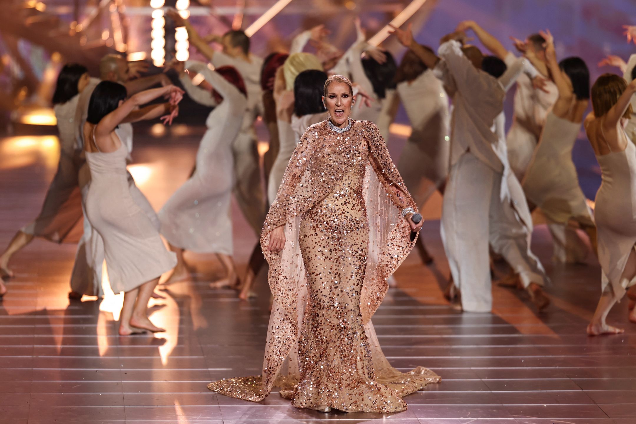 Celine Dion na pokazie Elie Saab

