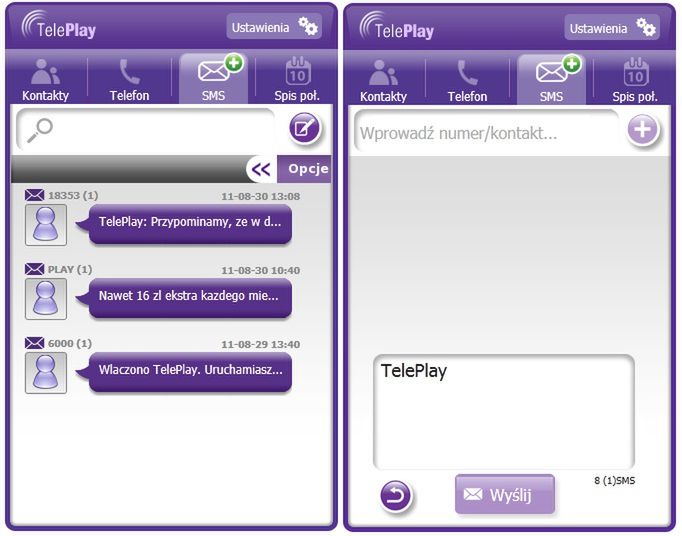 TelePlay - wiadomości SMS