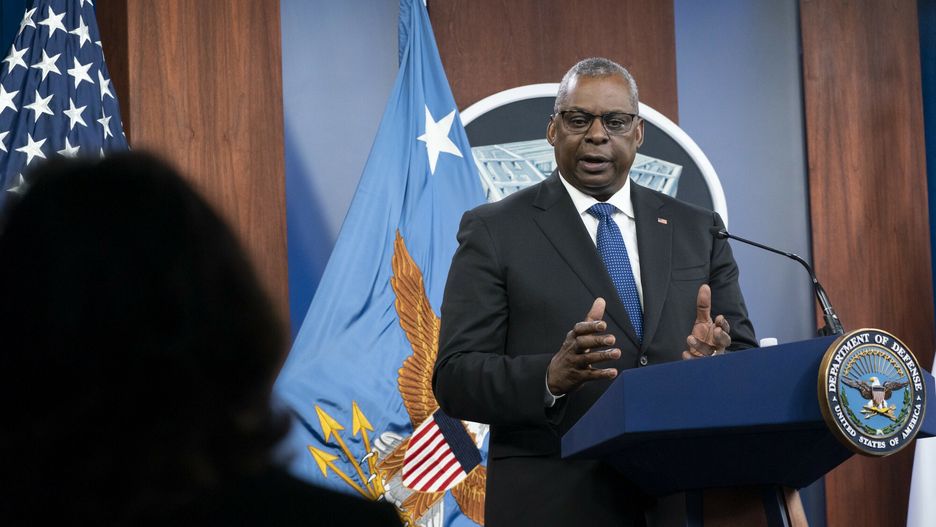 Temporary
Secretary of Defense Lloyd Austin speaks during a media briefing at the Pentagon, Wednesday, July 20, 2022, in Washington. (AP Photo/Alex Brandon)
AP