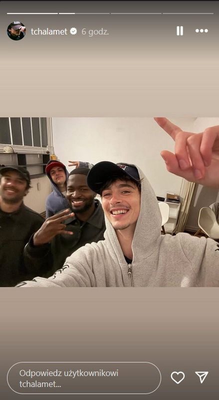 Timothée Chalamet oglądał mecz podczas Gali Met 