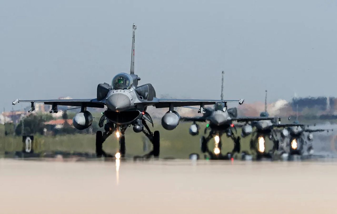 Turkish military fighter jets proceeding to test flights