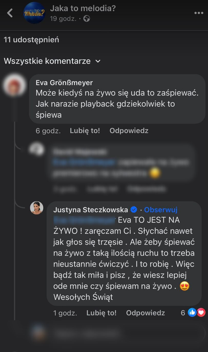 Justyna Steczkowska oskarżona o playback. Diva stanowczo zareagowała