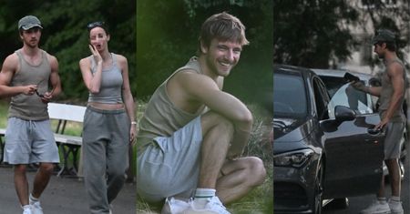 Przypakowany Maciej Musiał wybrał się na randkę do parku z tajemniczą brunetką (ZDJĘCIA)