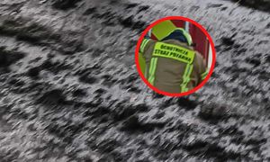 W takim stanie była droga. Zadzwonili po strażaków