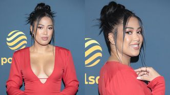 ODMIENIONA (?) Patricia Kazadi zachwyca w czerwonej sukni ze sporym dekoltem na wiosennej ramówce Polsatu (ZDJĘCIA)