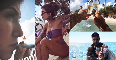 Plaża, drinki i... marihuana - tak wyglądają "beztroskie" wakacje Deynn i Majewskiego (ZDJĘCIA)