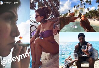 Plaża, drinki i... marihuana - tak wyglądają "beztroskie" wakacje Deynn i Majewskiego (ZDJĘCIA)