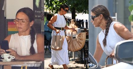Kinga Rusin BEZ MAKIJAŻU popija espresso w kawiarni, po czym pakuje designerską torbę do Porsche i odjeżdża w siną dal (ZDJĘCIA)