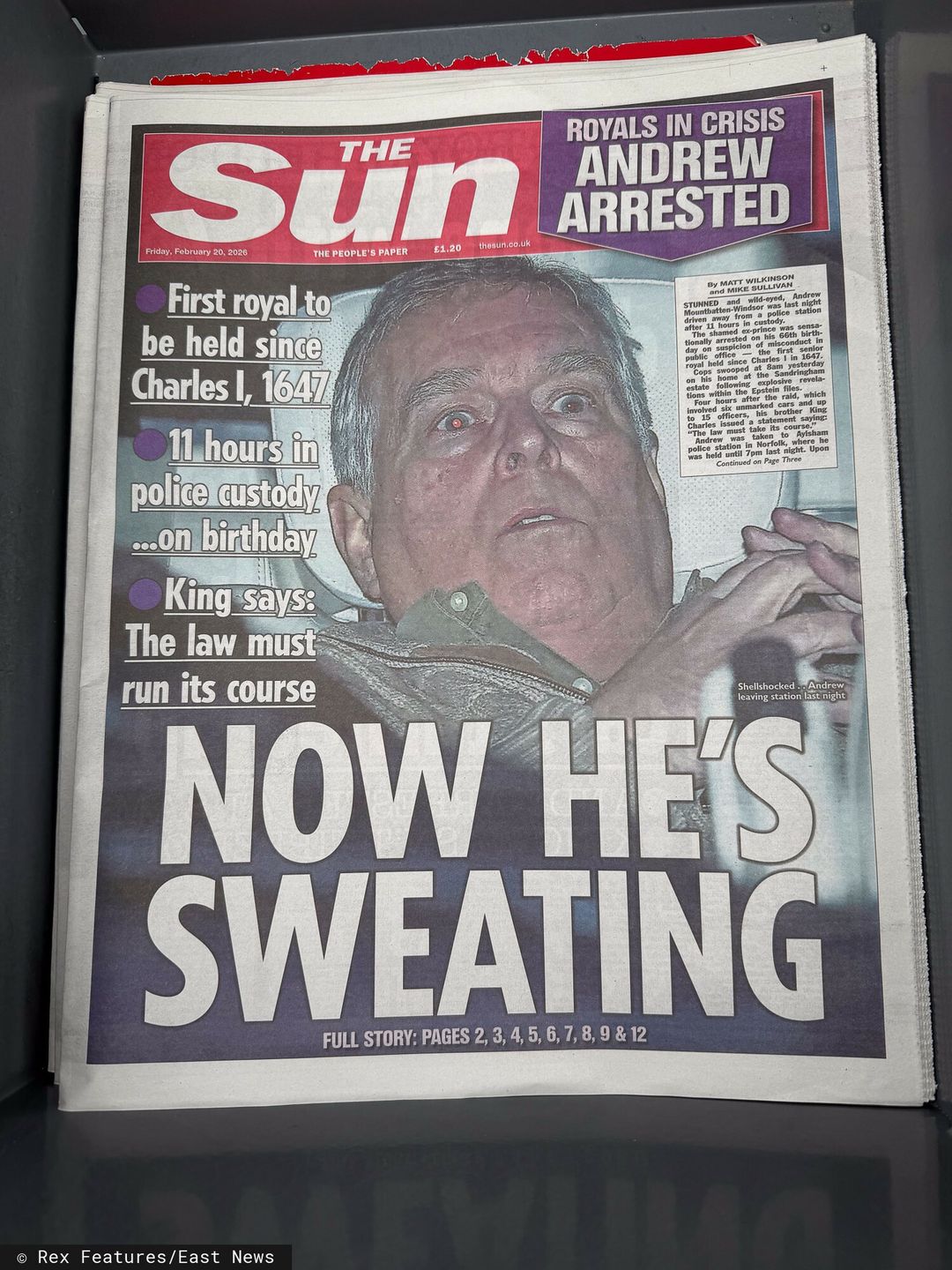 Angielska prasa o aresztowaniu Andrzeja Mountbattena-Windsora
