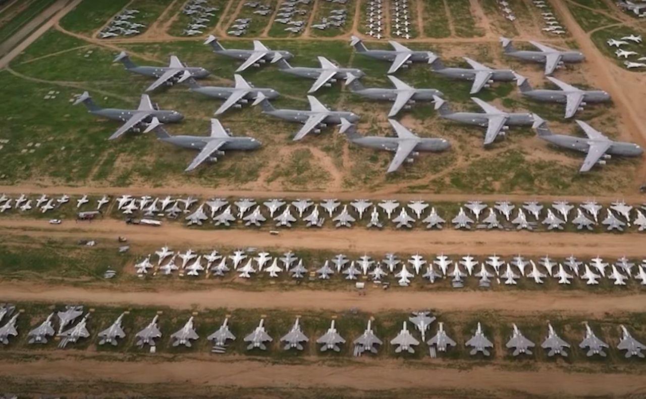 Aircraft boneyard in Arizona